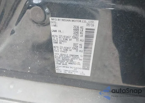 2016 Nissan Rogue Sv from USA, damaged, VIN 5N1AT2MT8GC925030